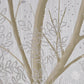 Select 5010920 Brindille Gold Accented Panel Dove Schumacher Wallcovering Wallpaper
