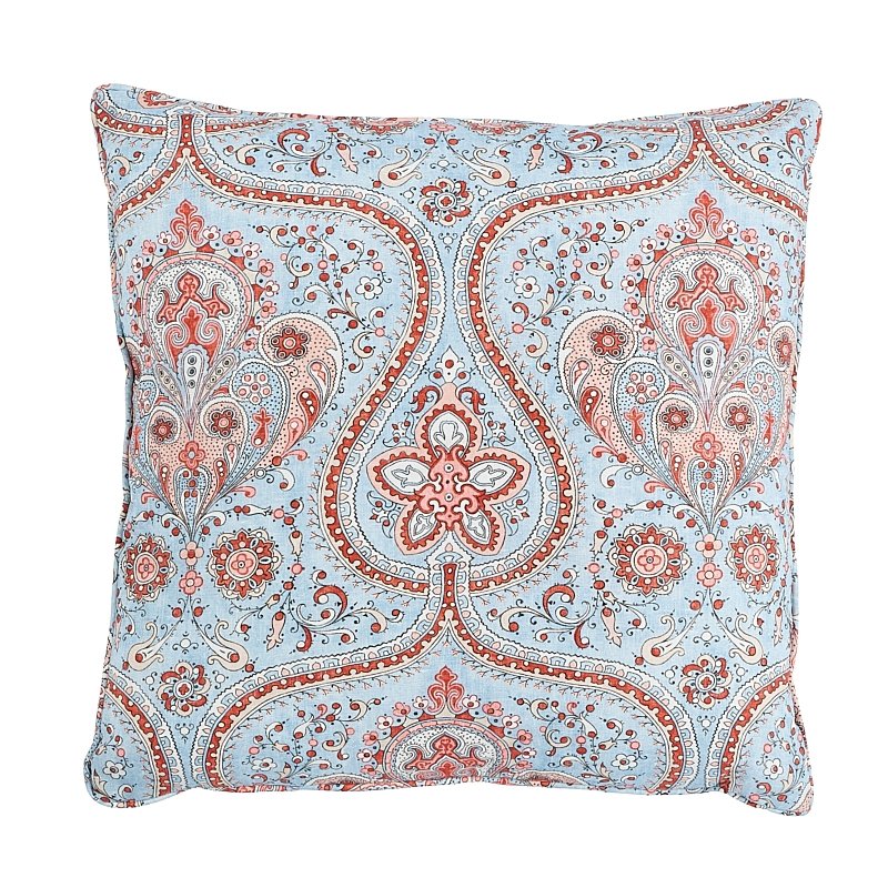 So8025006 Bensley Boucle 22" Pillow Blues By Schumacher Furniture and Accessories 1,So8025006 Bensley Boucle 22" Pillow Blues By Schumacher Furniture and Accessories 2