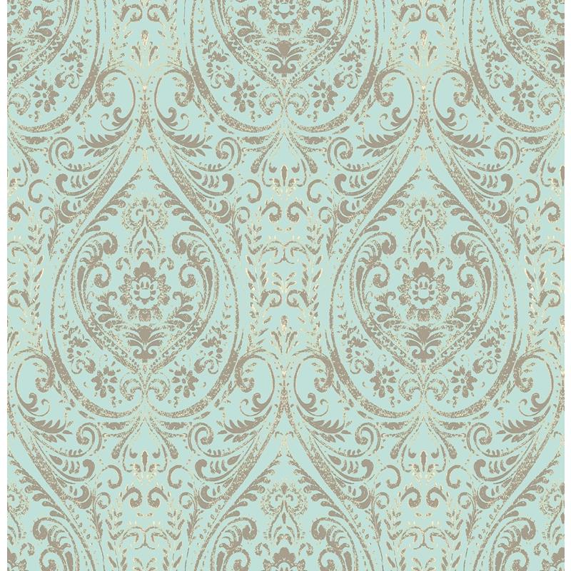 Looking NU2079 Nomad Damask Flowers Peel and Stick by Wallpaper