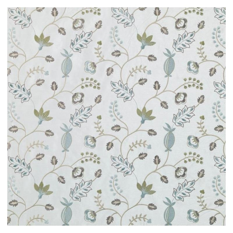 32697-693 | Natural/Aqua - Duralee Fabric