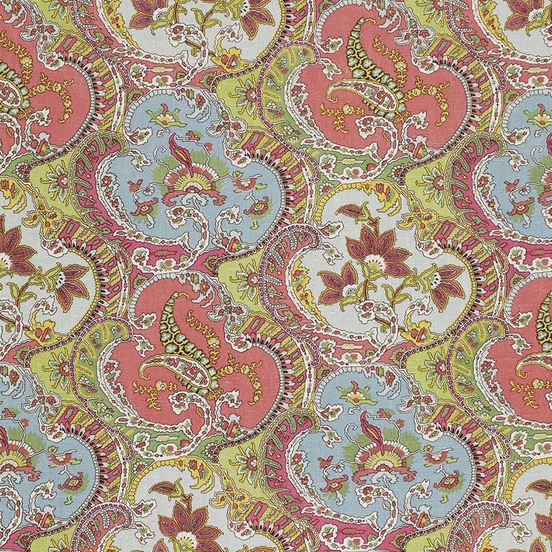 Purchase sample of 175550 Pickfair Paisley, Multi by Schumacher Fabric