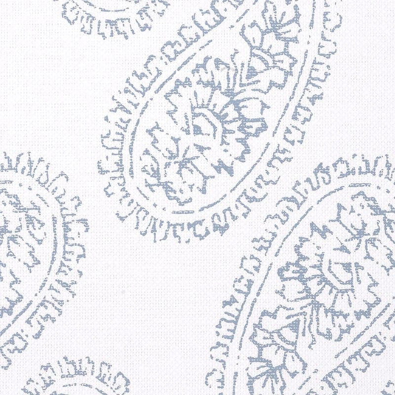 5922 | Batik Chic, Wedgewood on White Paperweave Phillip Jeffries