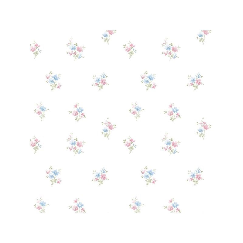 Sample PR33843 Blue Small Floral wallpaper Norwall Wallpaper