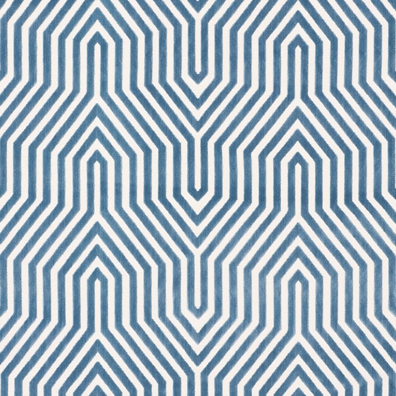 Purchase sample of 66195 Vanderbilt Velvet, Marine by Schumacher Fabric