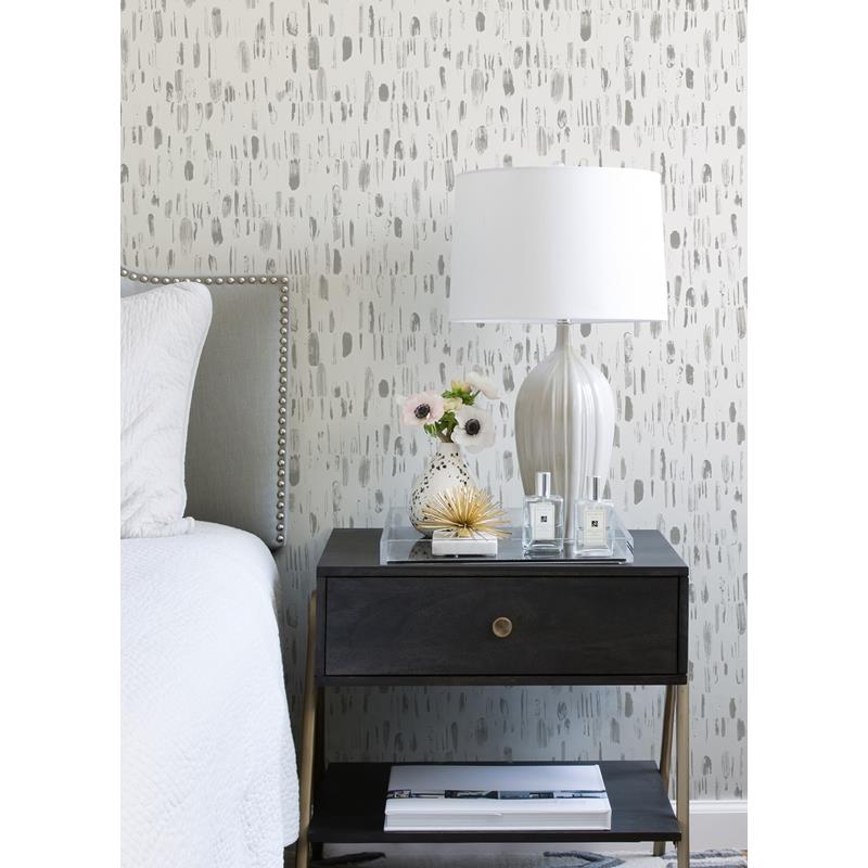 Search 2973-90204 Daylight Dwell Grey Brushstrokes Grey A-Street Prints Wallpaper