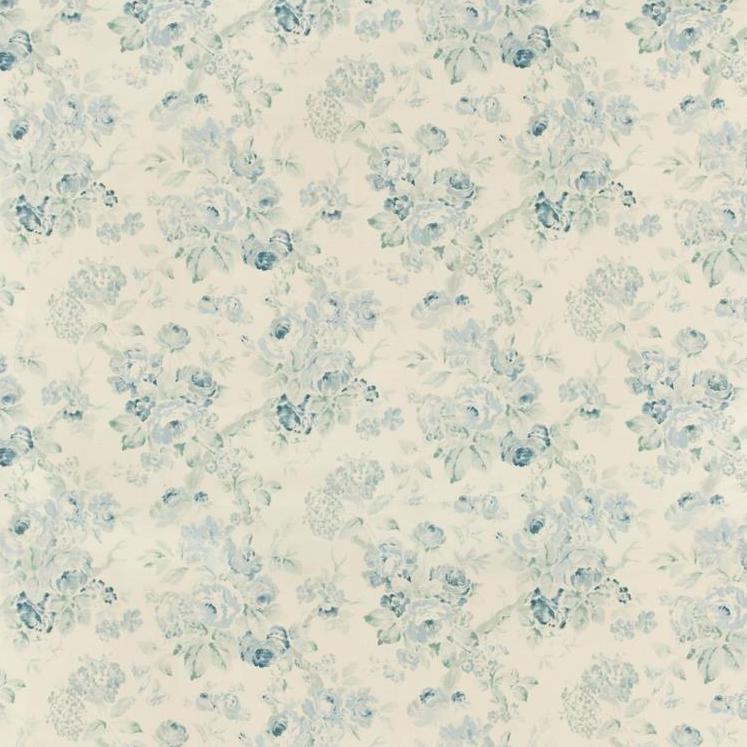 Looking 2007157.153 Garden Roses Aqua/Blue multipurpose lee jofa fabric Fabric