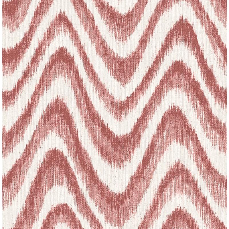 Sample 2901-25405 Perennial,  Bargello Red Faux Grasscloth Wave Wallpaper by A Street Prints