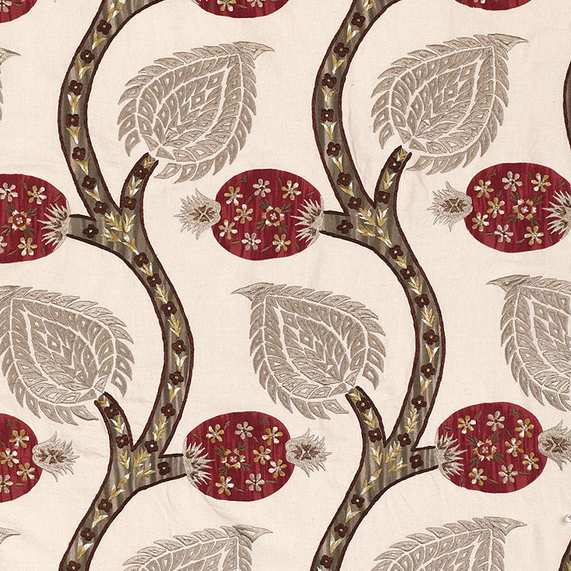 Purchase sample of 174182 Nurata Embroidery, Stone by Schumacher Fabric