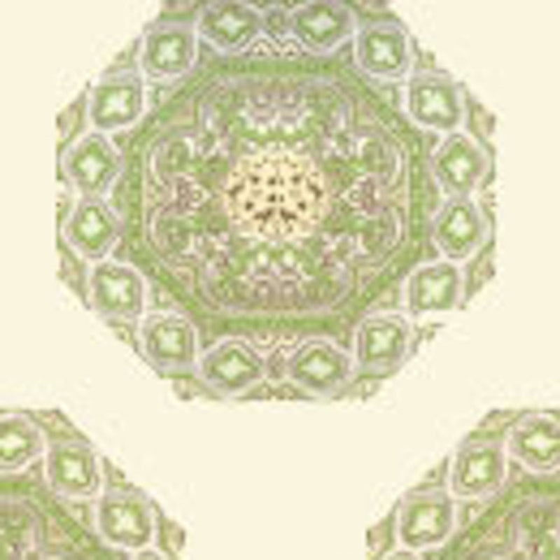Sample HC1700W-02WP Medallion, Fig Taupe On Cream by Quadrille Wallpaper