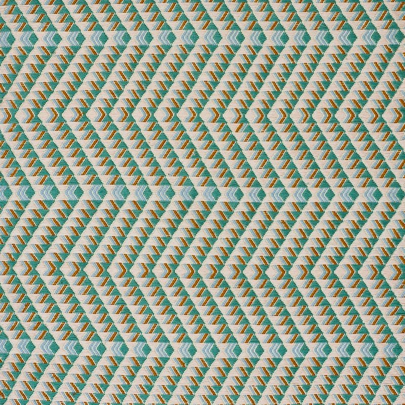 Purchase sample of 79224 Amates Hand Woven Brocade, Duck Egg by Schumacher Fabric
