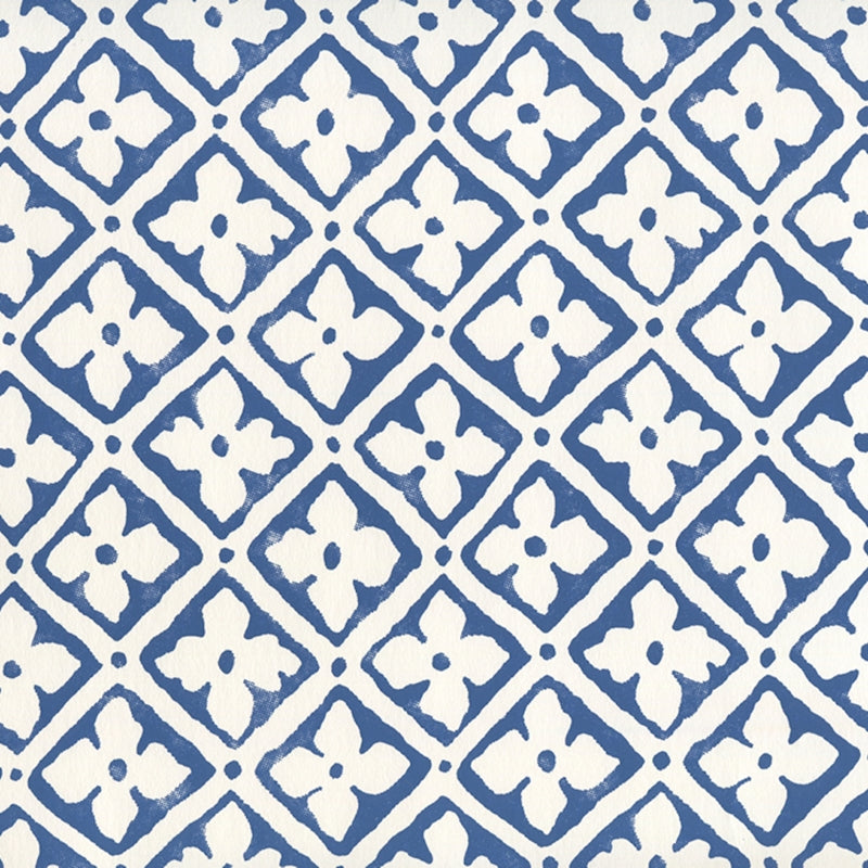 Order 306330W-09 Puccini New Navy on Almost White by Quadrille Wallpaper
