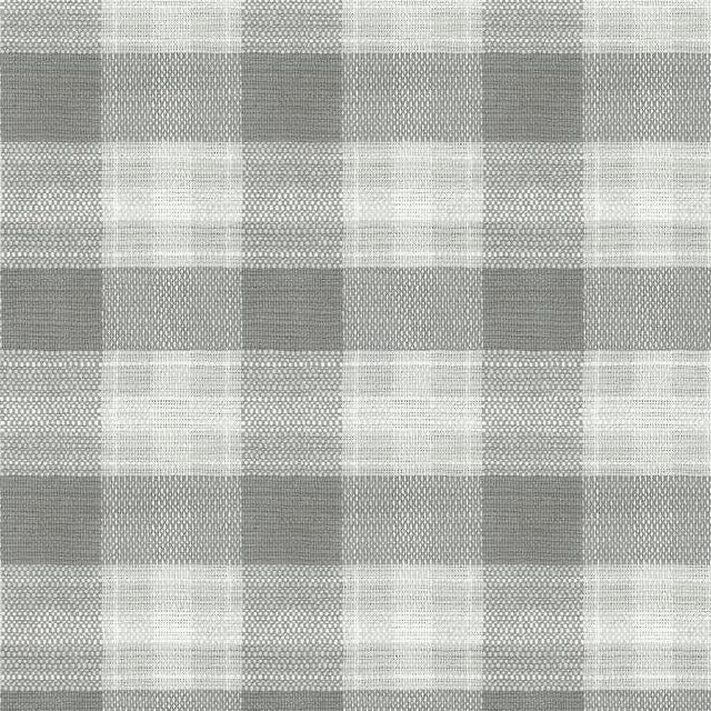 Looking FH4081 Simply Farmhouse Woven Buffalo Check Gray York Wallpaper