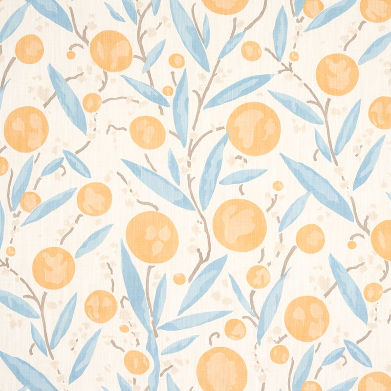 Purchase sample of 180060 Mirabelle, Yellow And Sky by Schumacher Fabric