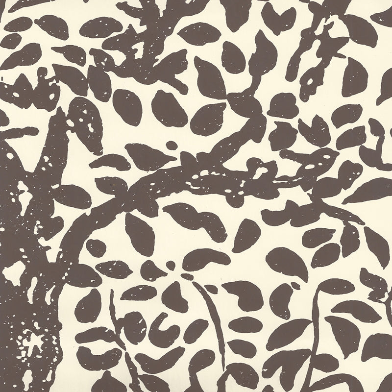 Sample 2030-05WP Arbre De Matisse, Brown on Off white by Quadrille Wallpaper