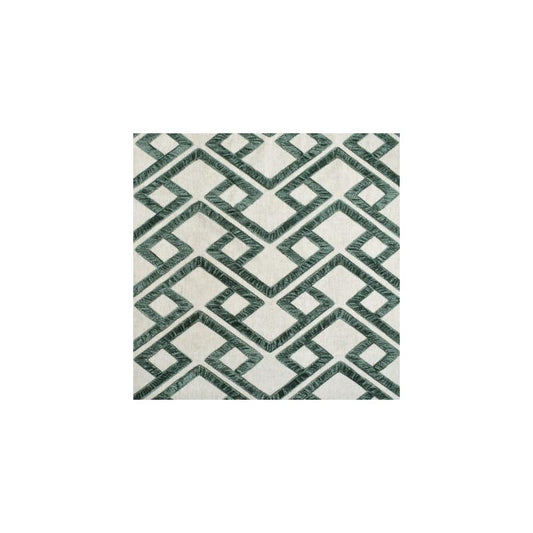 Looking S3948 Aloe Green Geometric Greenhouse Fabric