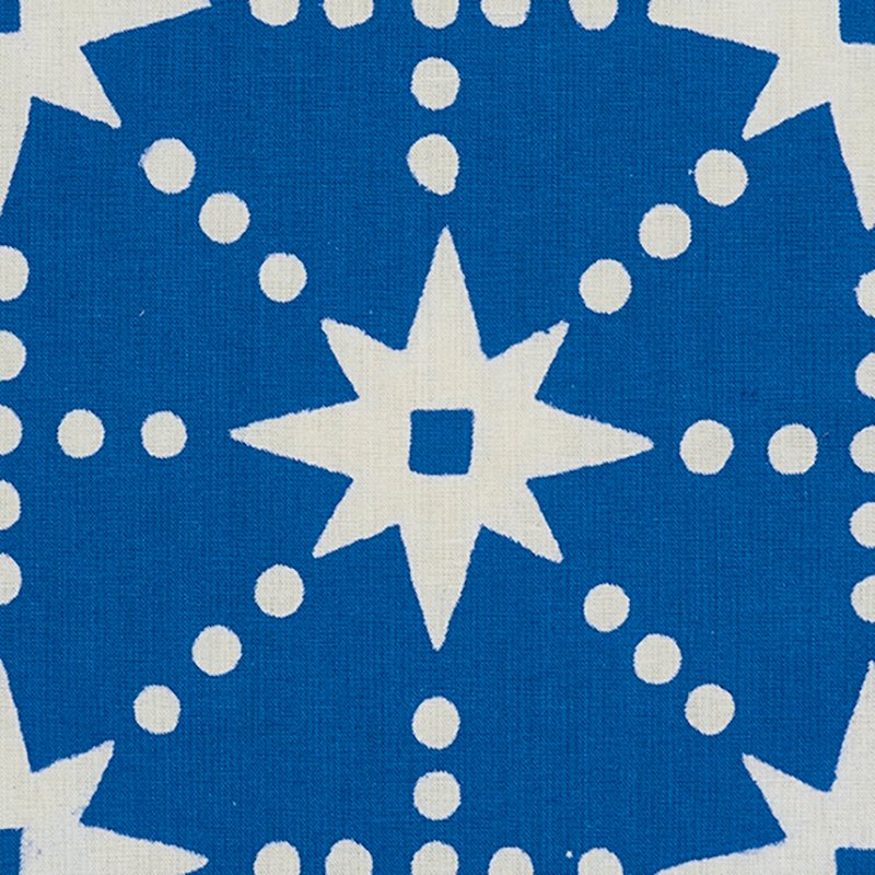 Looking 179260 Stars Blue Schumacher Fabric