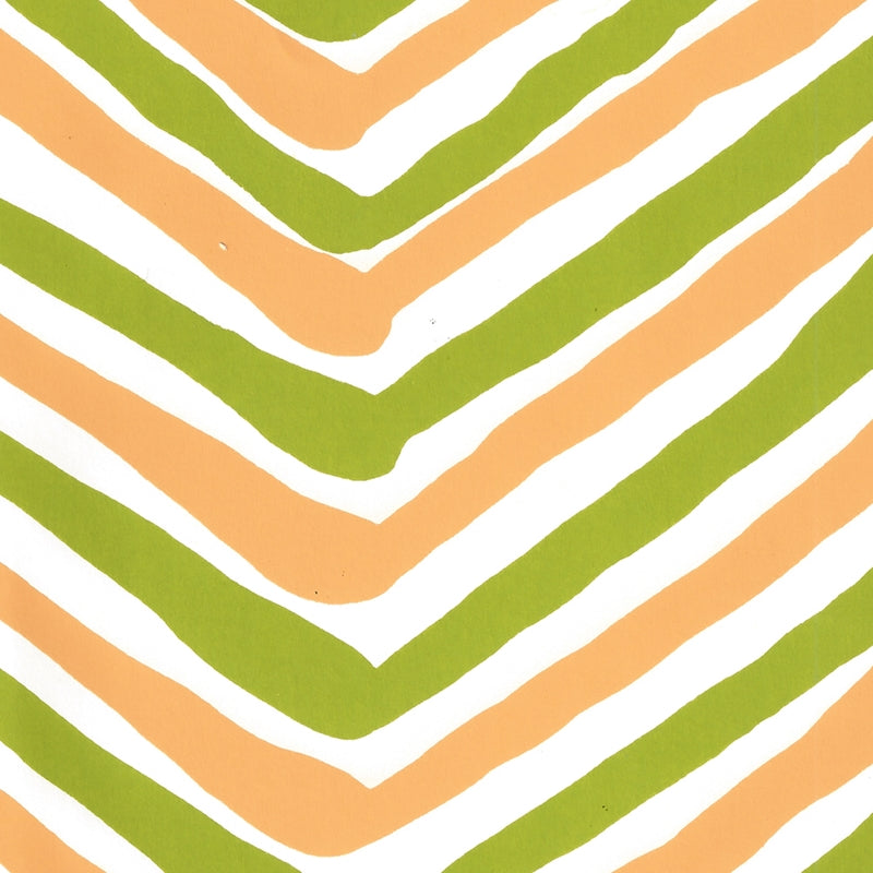 Order AP950-09 Zig Zag Multi Color Lime Yellow on Almost White by Quadrille Wallpaper