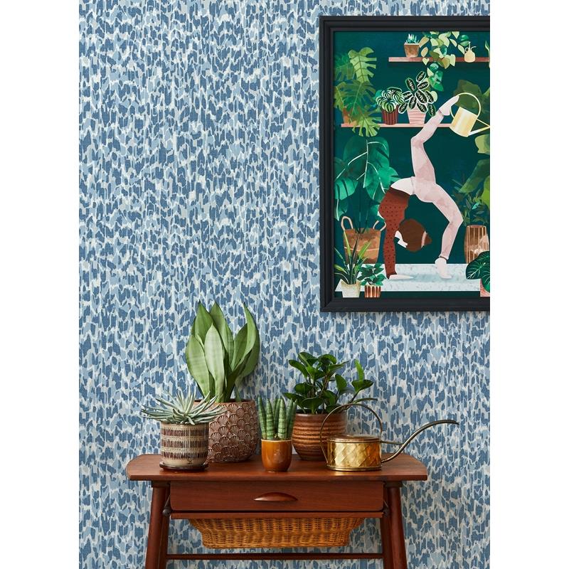 Buy 4014-26431 Seychelles Flavia Blue Animal Print Wallpaper Blue A-Street Prints Wallpaper