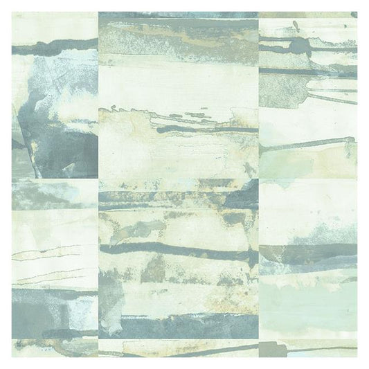 Acquire FW36817 Fresh Watercolors Green Aquarelle Tile Wallpaper in Greens & Grey by Norwall Wallpaper