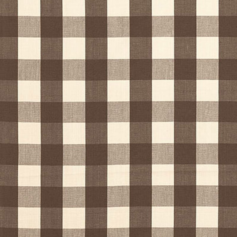 Purchase sample of 63041 Camden Cotton Check, Java by Schumacher Fabric