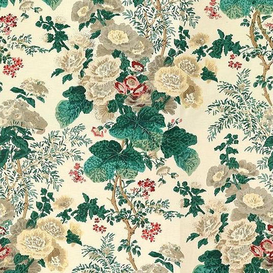 Search HOLLYHOCK HAND.WHT-BRO Hollyhock Hdb White/Brown multipurpose lee jofa fabric Fabric