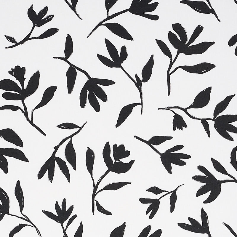 Purchase sample of 180011 Laurel, Black by Schumacher Fabric