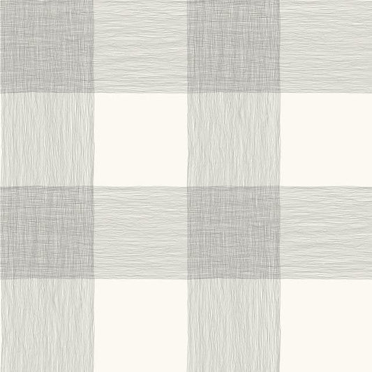 Select PSW1000RL Magnolia Home Vol. II Plaid Black Peel and Stick Wallpaper