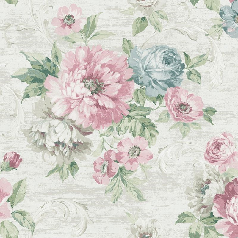 Order VA10102 Via Allure 2 Floral by Wallquest Wallpaper