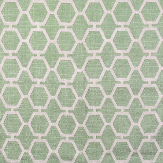 Select F2361 Moss Green Geometric Greenhouse Fabric