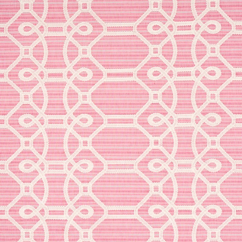 Save 71935 Ziz Embroidery Pink by Schumacher Fabric