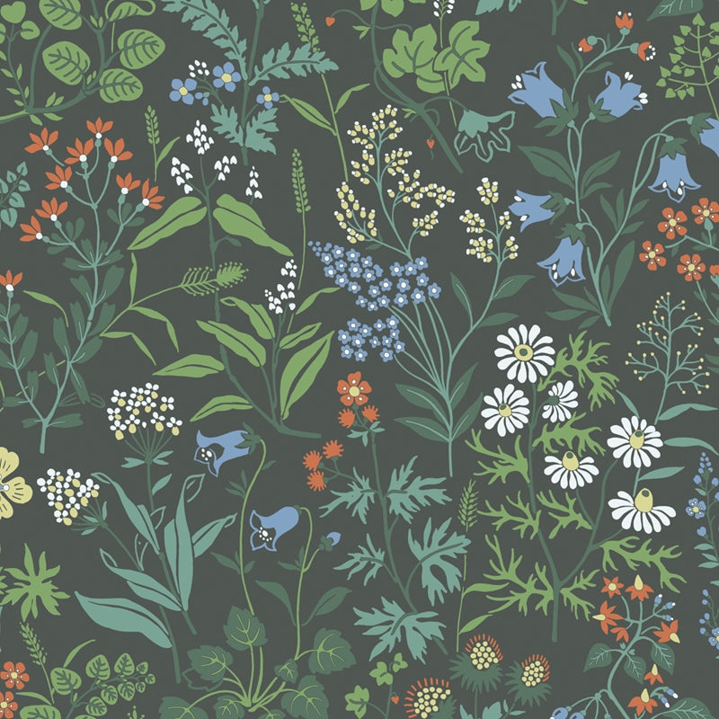 Sample 5474 Flora, Spruce By Borastapeter Wallcovering