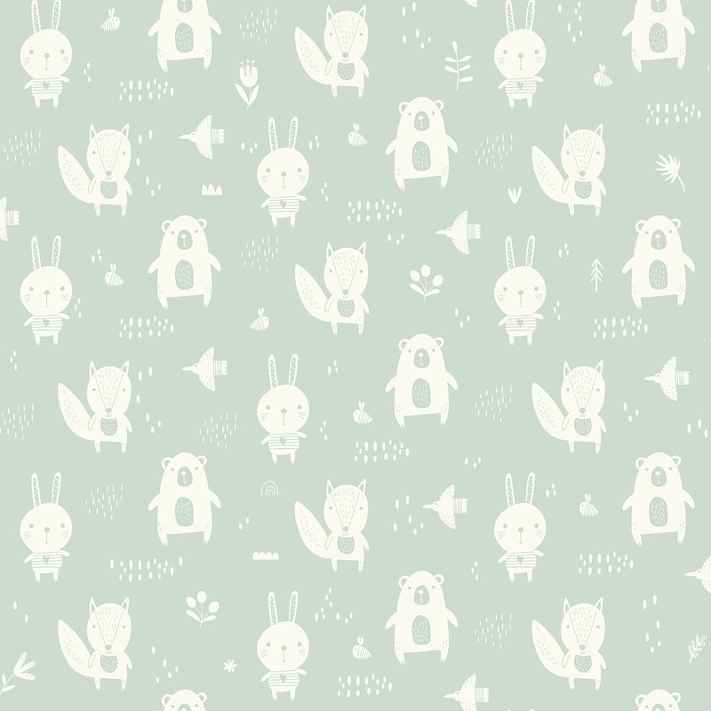 4060-91304 Fable Bitsy Mint Woodland Wallpaper by Chesapeake,4060-91304 Fable Bitsy Mint Woodland Wallpaper by Chesapeake2