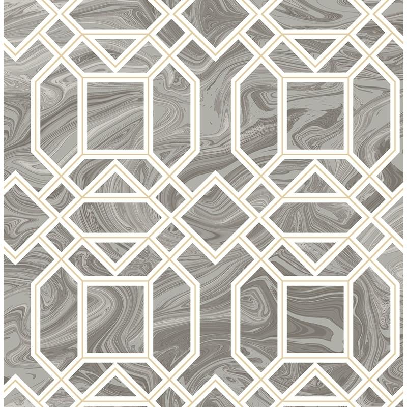 Sample 2763-24245 Moonlight, Grey Geometric by A-Street Prints Wallpaper
