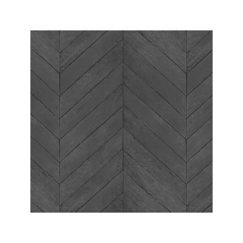 Sample G67996 Organic Textures, Black Chevron Wood Wallpaper by Norwall