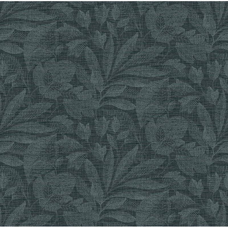 Sample 2972-86153 Loom, Lei Navy Leaf Wallpaper by A-Street Prints Wallpaper