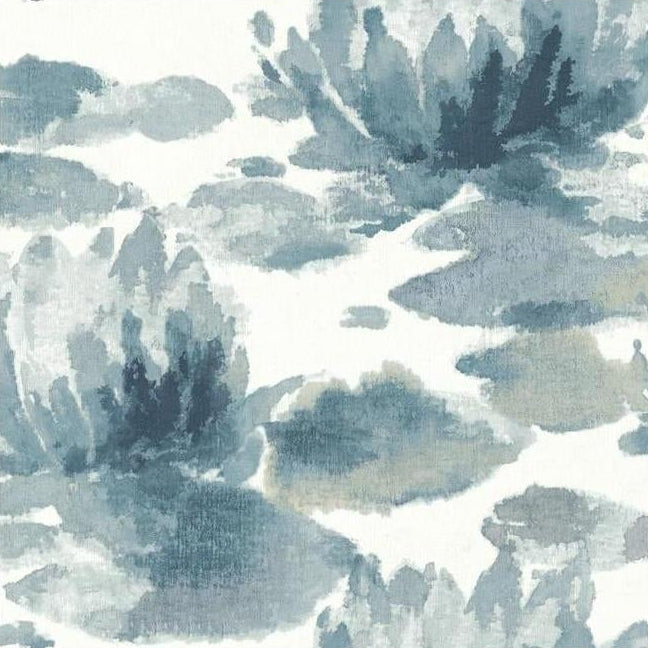 Select NA0527 Botanical Dreams Water Lily Blue by Candice Olson Wallpaper