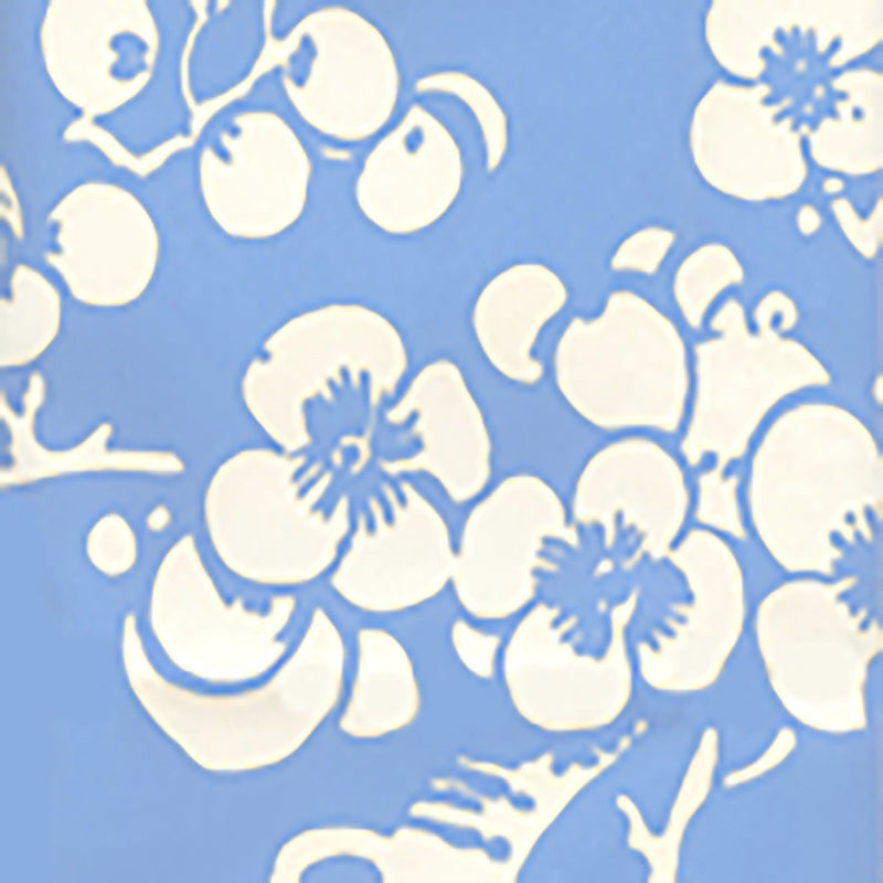 Select 3015-30AWP Hawthorne Reverse French Blue on Almost White by Quadrille Wallpaper