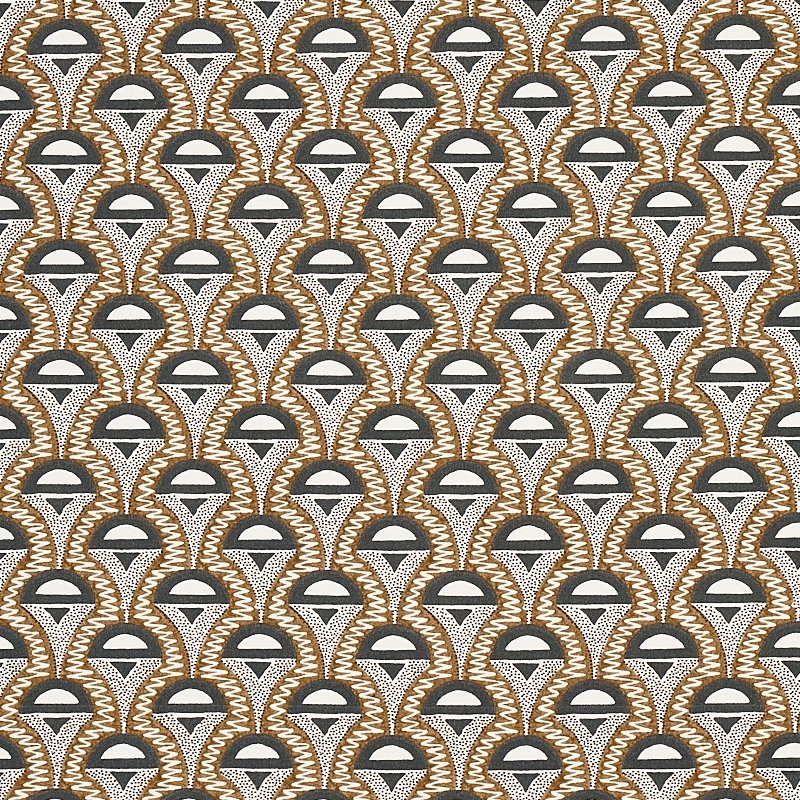 Purchase sample of 179580 Abelino, Camel and Black by Schumacher Fabric