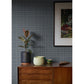 Select 2970-26137 Revival Larsson Indigo Ogee Wallpaper Indigo A-Street Prints Wallpaper