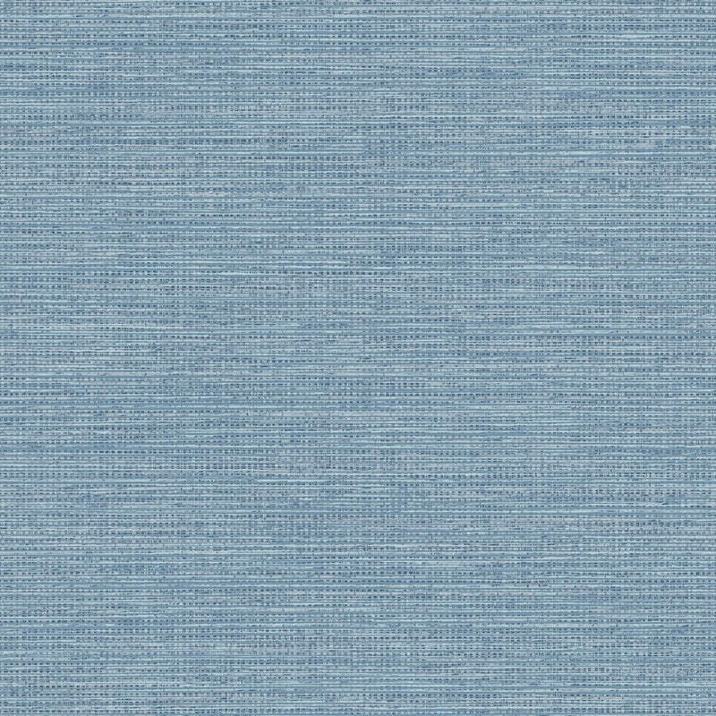 Sample MB30632 Beach House Beachgrass, Coastal Blue Faux Grasscloth by Seabrook Wallpaper