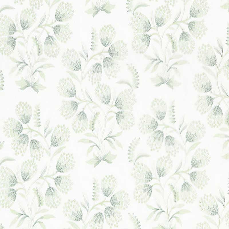 Sample SC 000227233 Hana Embroidery, Eucalyptus by Scalamandre Fabric