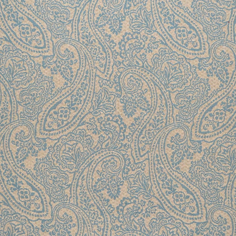 Sample 8317 Ponsell Pool, Blue Paisley Multipurpose Magnolia Fabric