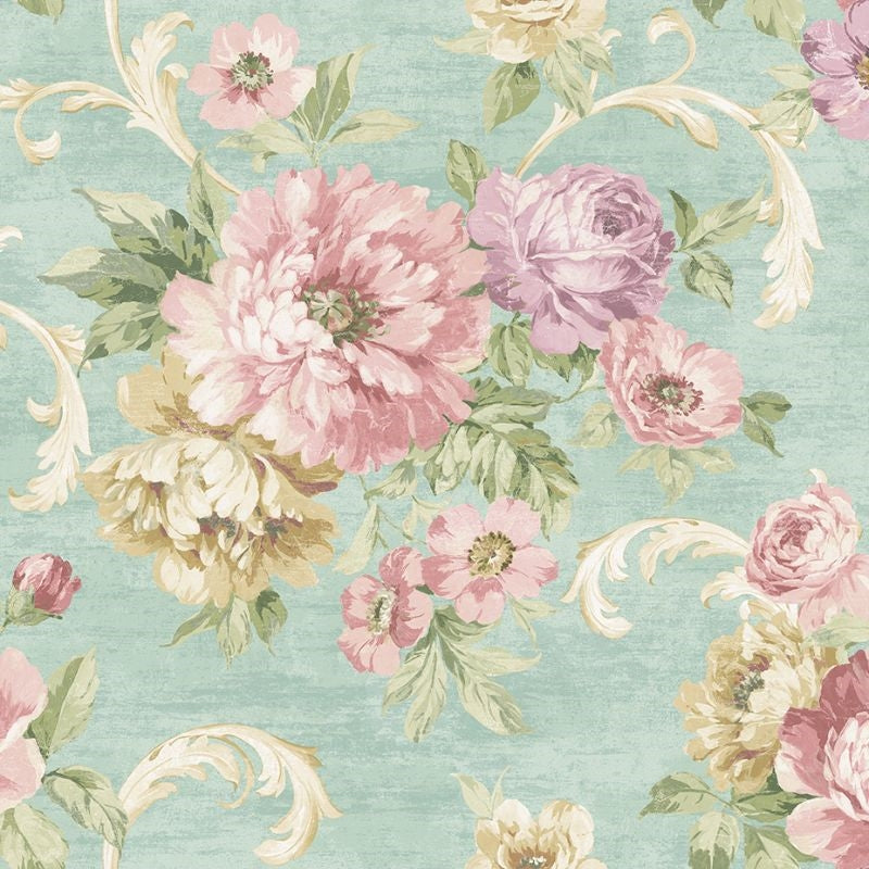 Buy VA10104 Via Allure 2 Floral by Wallquest Wallpaper