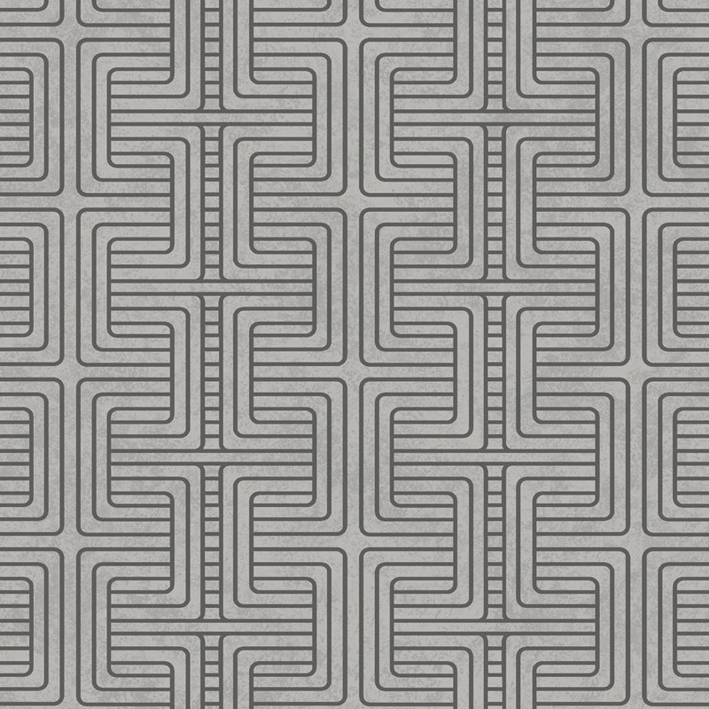 Sample 6478 Geo Tribe, Pewter By Borastapeter Wallcovering