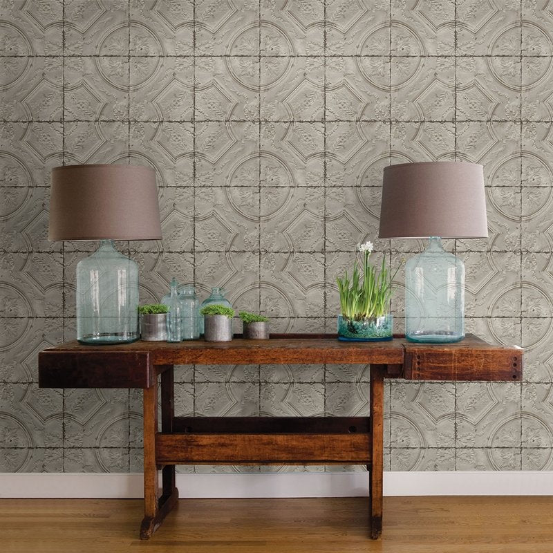 Shop 3115 12433 Farmhouse Taupe Chesapeake Wallpaper