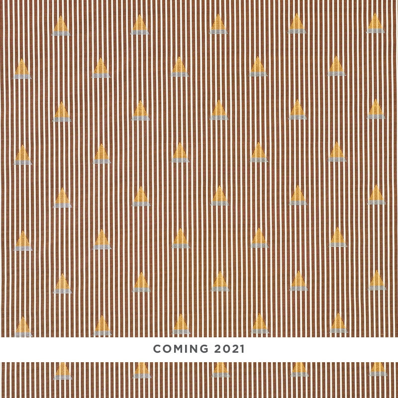 Looking 79362 Ludus Stripe Brown by Schumacher Fabric