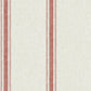 Sample 3115-12464 Farmhouse, Linette Burnt Sienna Fabric Stripe by Chesapeake Wallpaper