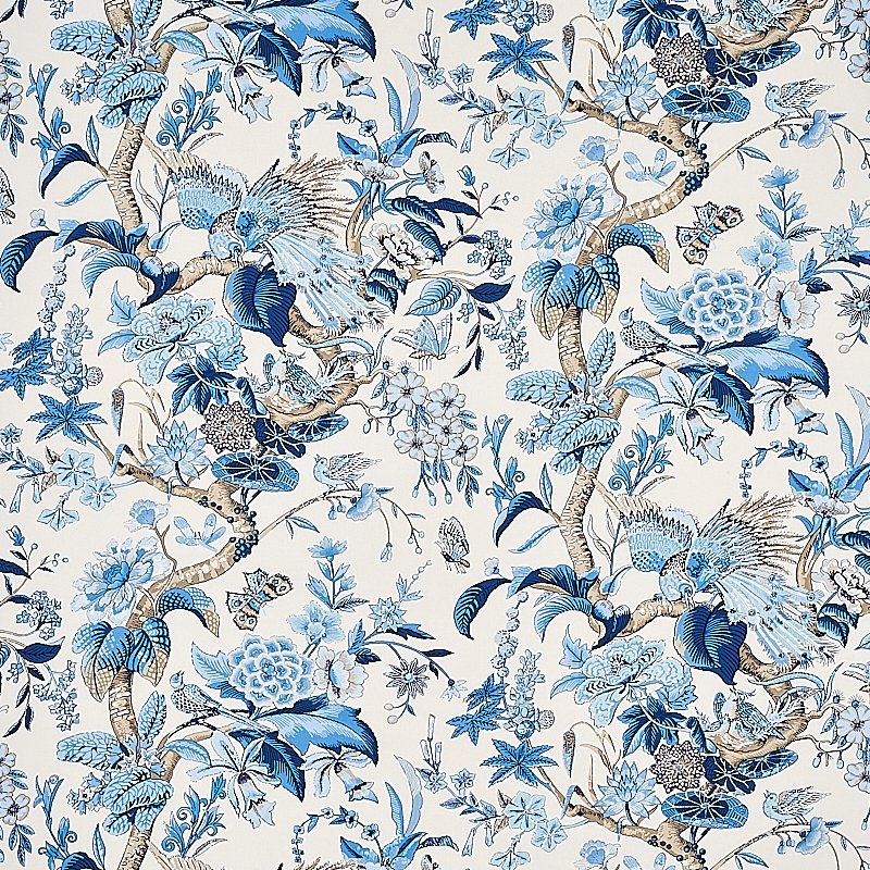 Save 1314003 Cranley Garden Blue by Schumacher Fabric