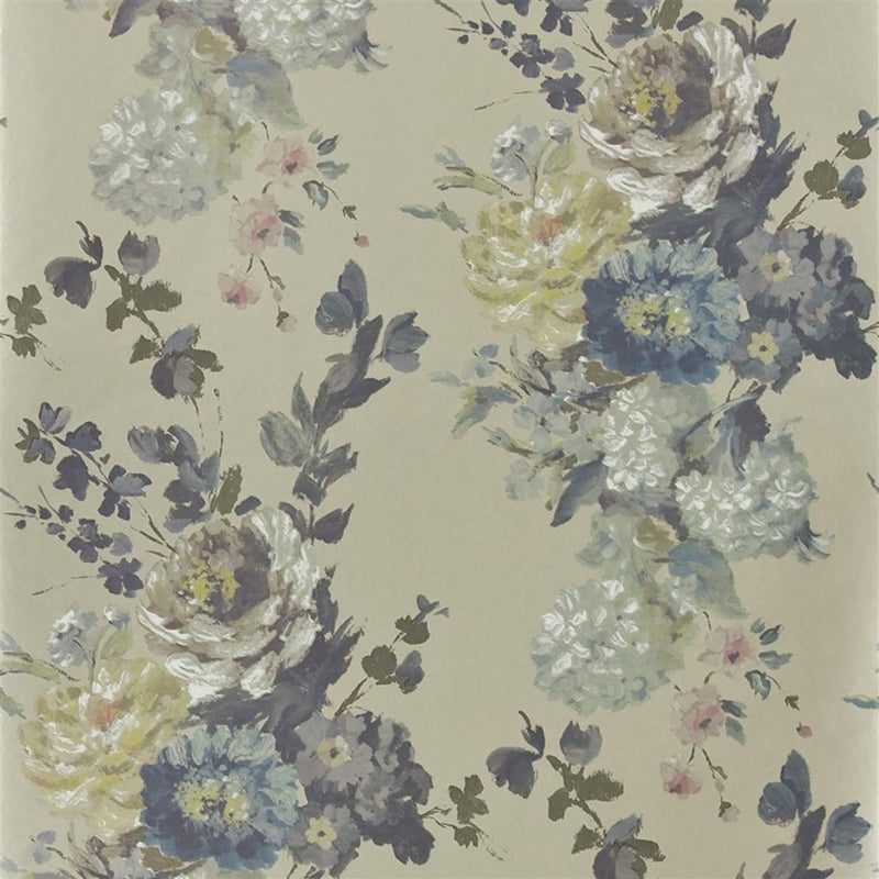 Sample P610-03 Seraphina, Silver by Designer Guild Wallpaper