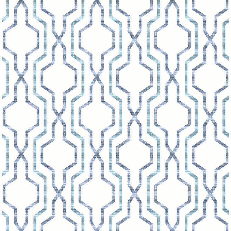Sample 2973-90601 Daylight, Rion Blue Trellis by A-Street Prints Wallpaper